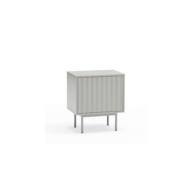 Mesita de Noche SIERRA 48x35 cm, DM Gris / Metal - Teulat. Vackart