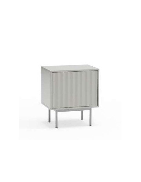 Mesita de Noche SIERRA 48x35 cm, DM Gris / Metal - Teulat. Vackart