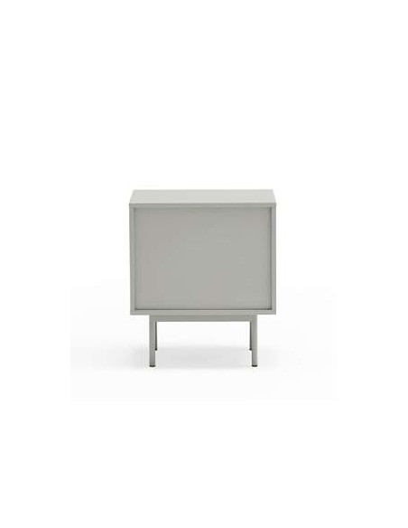 Mesita de Noche SIERRA 48x35 cm, DM Gris / Metal - Teulat. Vackart