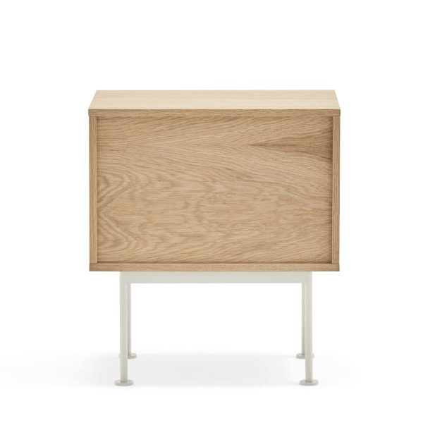 Mesita de Noche YOKO 52x35 cm, Roble / DM Crema - Teulat. Vackart