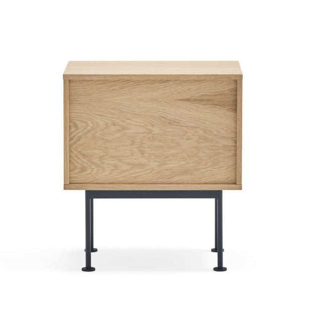 Mesita de Noche YOKO 52x35 cm, Roble / DM Antracita - Teulat. Vackart