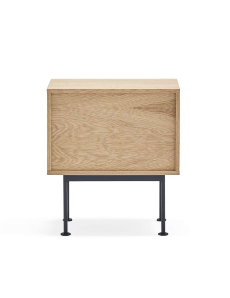 Mesita de Noche YOKO 52x35 cm, Roble / DM Antracita - Teulat. Vackart