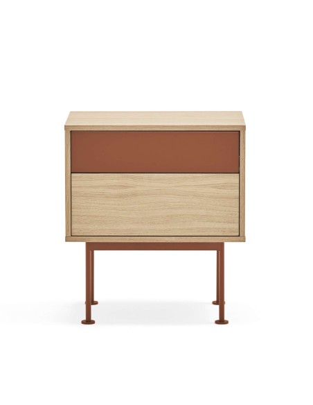 Mesita de Noche YOKO 52x35 cm, Roble / DM Teja - Teulat. Vackart