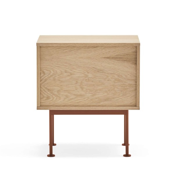 Mesita de Noche YOKO 52x35 cm, Roble / DM Teja - Teulat. Vackart