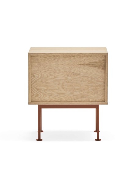 Mesita de Noche YOKO 52x35 cm, Roble / DM Teja - Teulat. Vackart