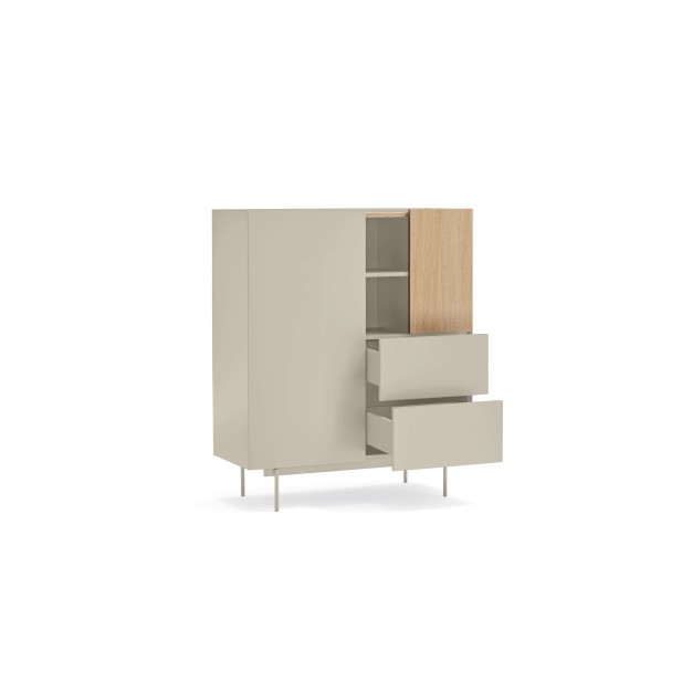 Aparador OTTO Alto 120 cm, DM Arena / Roble - Teulat. Vackart