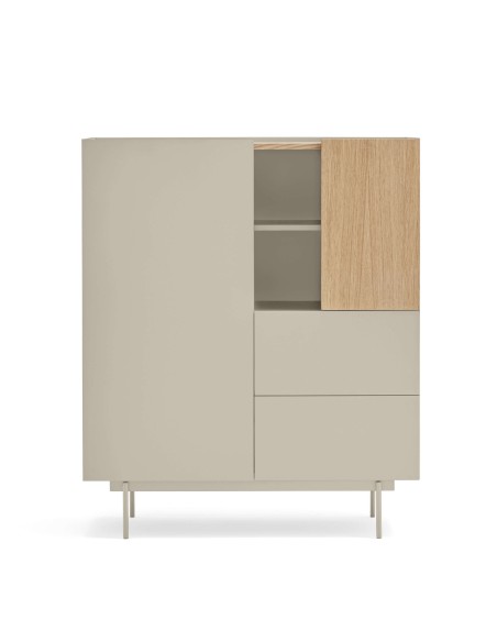 Aparador OTTO Alto 120 cm, DM Arena / Roble - Teulat. Vackart