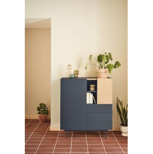 Aparador OTTO Alto 120 cm, DM Gris Antracita / Roble - Teulat. Vackart 2