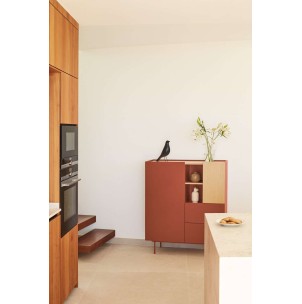 Aparador OTTO Alto 120 cm, DM Teja / Roble - Teulat. Vackart 2