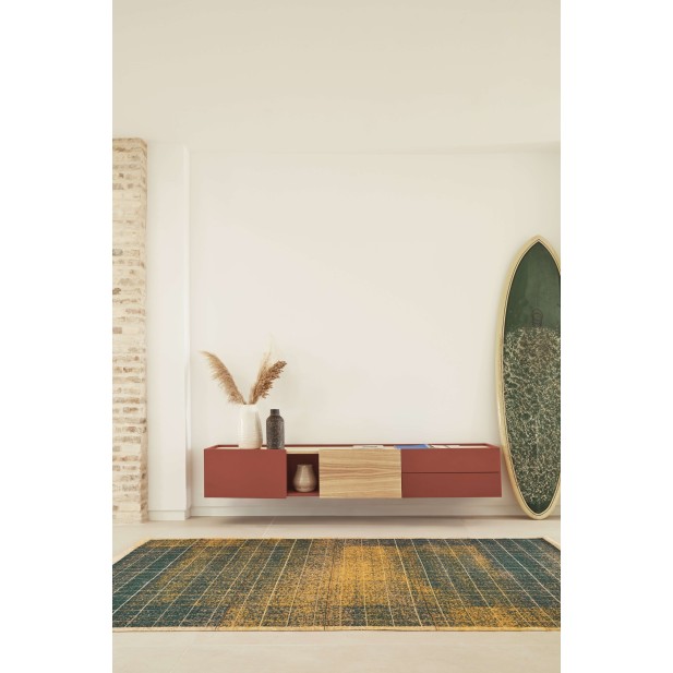 Mueble TV OTTO 180x40 cm, DM Teja / Roble - Teulat. Vackart