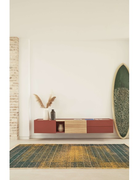 Mueble TV OTTO 180x40 cm, DM Teja / Roble - Teulat. Vackart