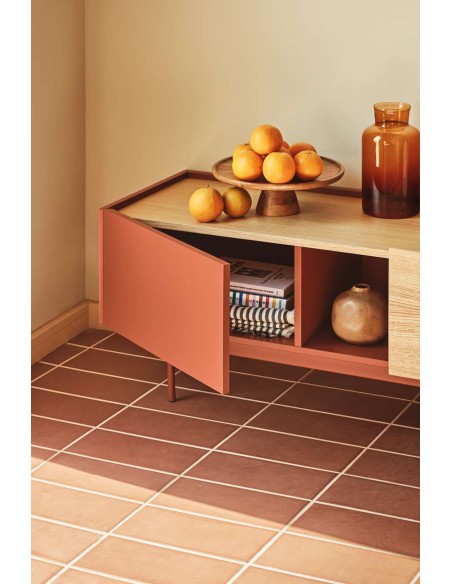 Mueble TV OTTO 180x40 cm, DM Teja / Roble - Teulat. Vackart