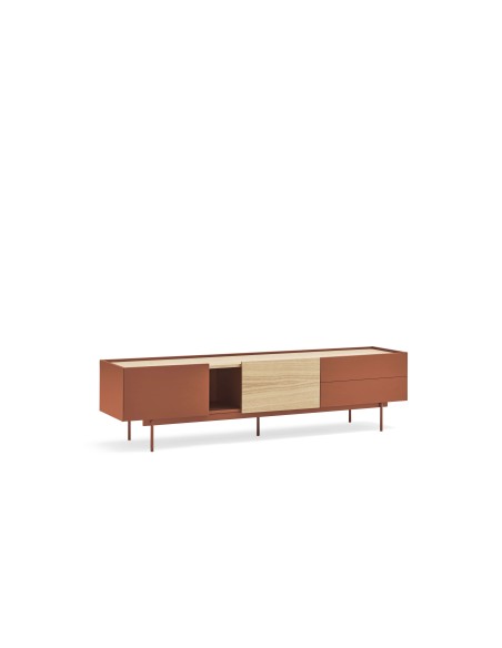 Mueble TV OTTO 180x40 cm, DM Teja / Roble - Teulat. Vackart