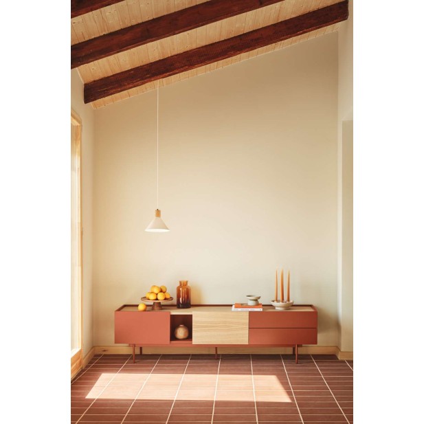 Mueble TV OTTO 180x40 cm, DM Teja / Roble - Teulat. Vackart