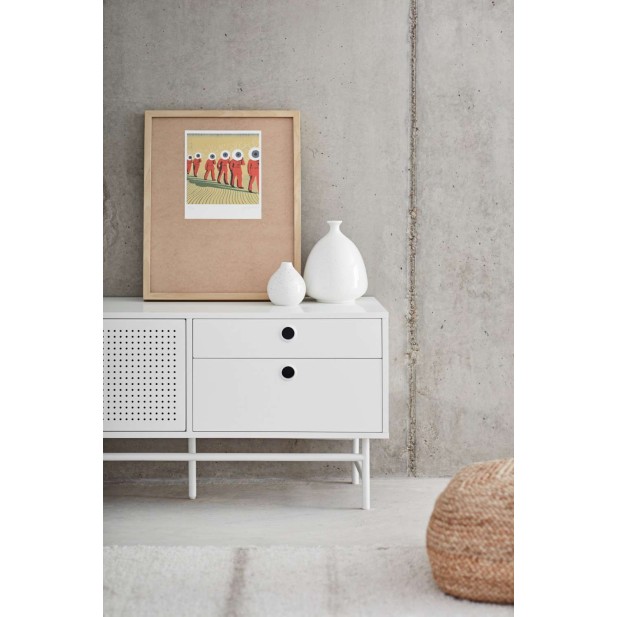 Mueble TV PUNTO 180 cm, DM / Metal Blanco - Teulat. Vackart Mueble TV PUNTO 180 cm, DM / Metal Blanco - Teulat. Vackart