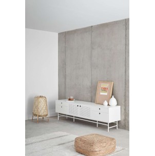 Mueble TV PUNTO 180 cm, DM / Metal Blanco - Teulat. Vackart 2