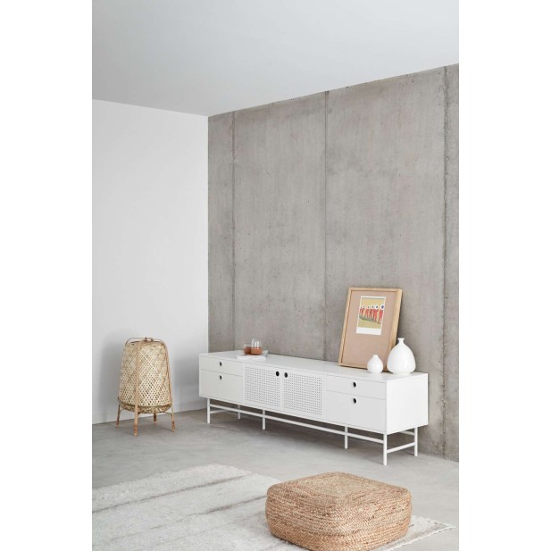 Mueble TV PUNTO 180 cm, DM / Metal Blanco - Teulat. Vackart Mueble TV PUNTO 180 cm, DM / Metal Blanco - Teulat. Vackart
