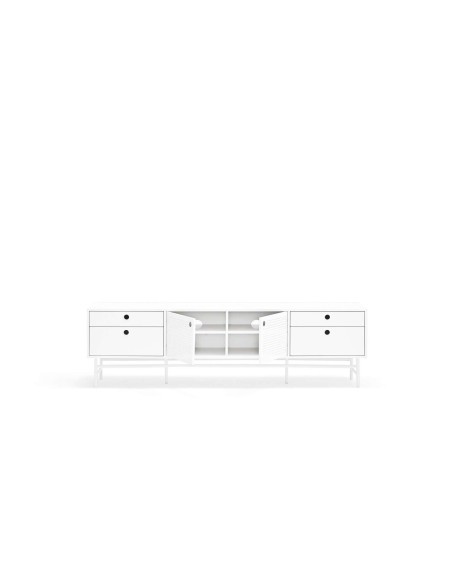 Mueble TV PUNTO 180 cm, DM / Metal Blanco - Teulat. Vackart