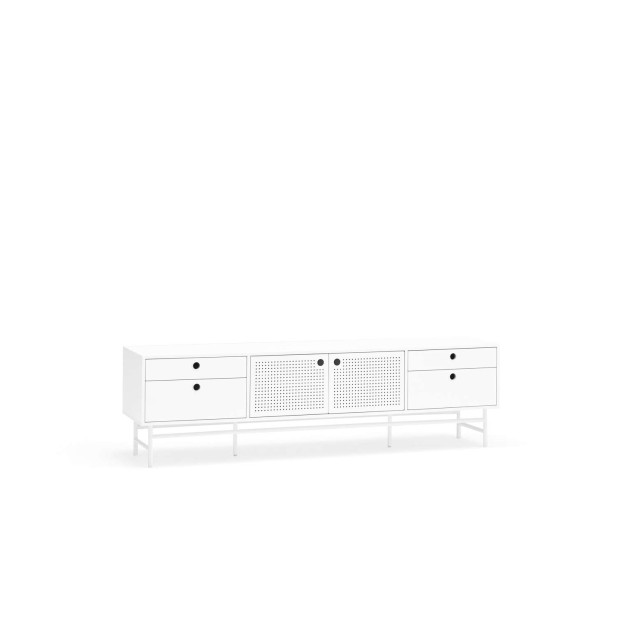 Mueble TV PUNTO 180 cm, DM / Metal Blanco - Teulat. Vackart Mueble TV PUNTO 180 cm, DM / Metal Blanco - Teulat. Vackart