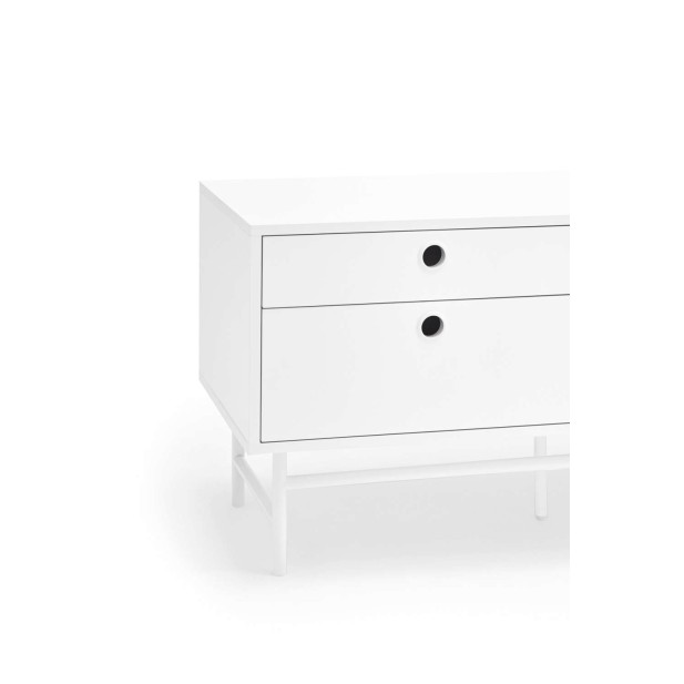 Mueble TV PUNTO 180 cm, DM / Metal Blanco - Teulat. Vackart Mueble TV PUNTO 180 cm, DM / Metal Blanco - Teulat. Vackart