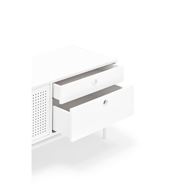 Mueble TV PUNTO 180 cm, DM / Metal Blanco - Teulat. Vackart Mueble TV PUNTO 180 cm, DM / Metal Blanco - Teulat. Vackart