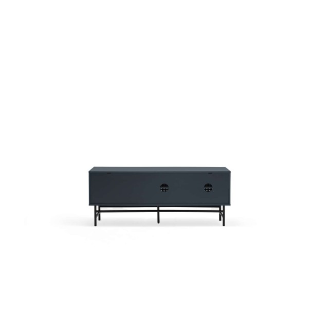 Mueble TV PUNTO 140 cm, Gris Antracita / Metal Negro - Teulat. Vackart
