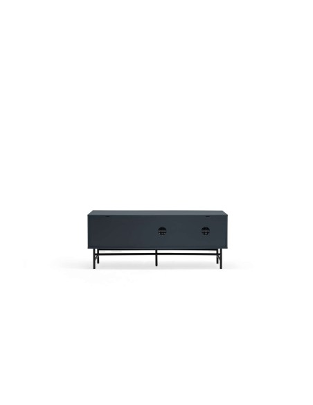 Mueble TV PUNTO 140 cm, Gris Antracita / Metal Negro - Teulat. Vackart