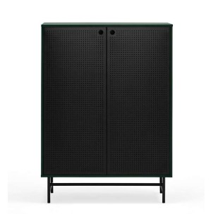 Aparador PUNTO Alto 130 cm, DM Verde Oscuro / Negro - Teulat. Lo más exclusivo en muebles de diseño y decoración, sólo en Vackart tu tienda de diseño.