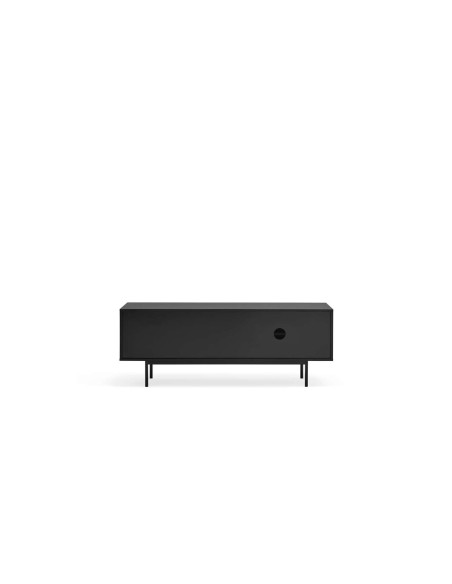 Mueble TV SIERRA 140x40 cm, DM Negro / Roble - Teulat. Vackart