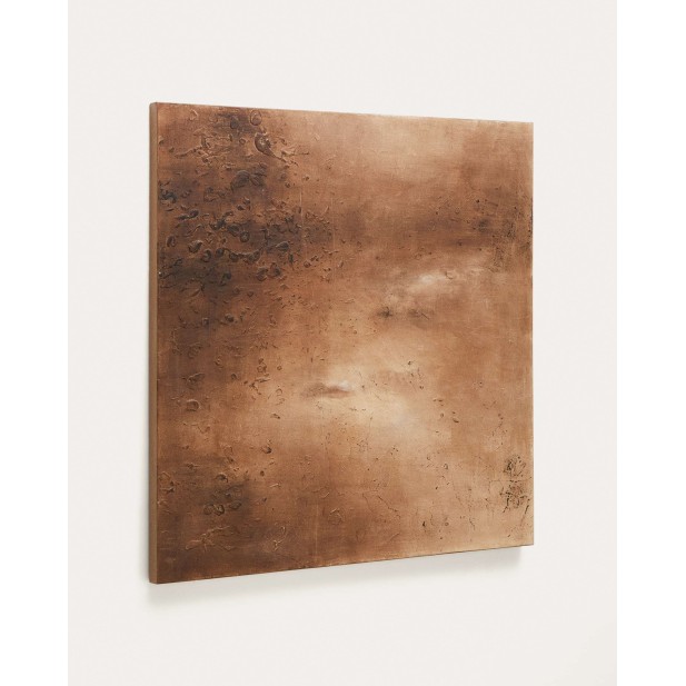 Cuadro abstracto Sabira cobre oxidado 100 x 100 cm - Kave Home