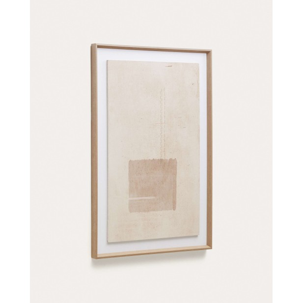 Cuadro Sormina con cuadrado marrón 60 x 90 cm - Kave Home