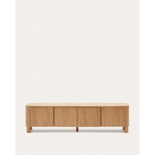 Mueble TV Salaya de madera contrachapada de fresno FSC 100% 200 x 40 cm - Kave Home