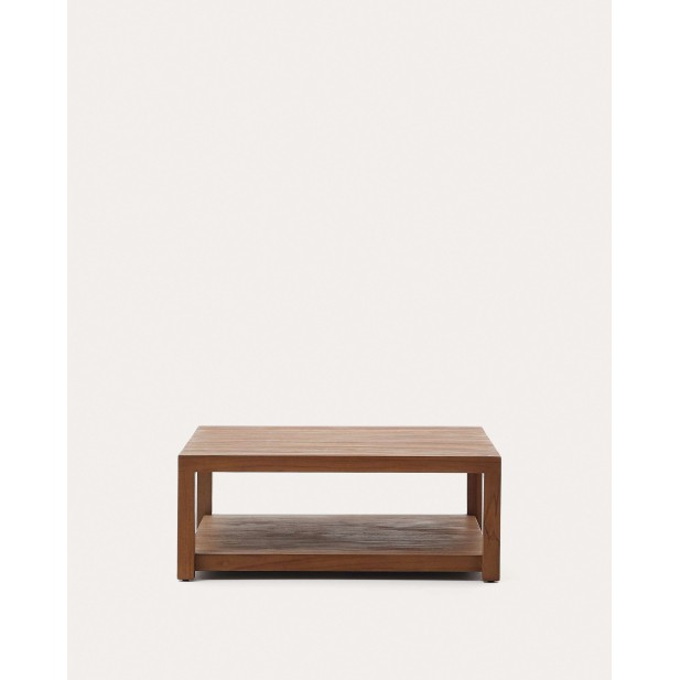 Mesa auxiliar Sashi de madera maciza de teca 90 x 90 cm - Kave Home