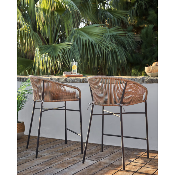 Taburete Yanet 80 cm cuerda... Taburete Yanet 80 cm cuerda...