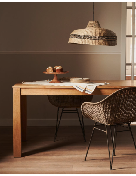 Mesa extensible ISBEL 140(220)x90 cm de Comedor, Roble Natural - Kave Home