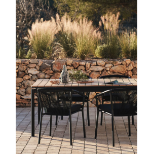 Mesa extensible exterior Canyelles 140(200)x90cm KaveHome J0200005MM46 2