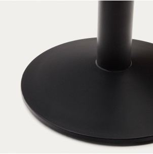 Mesa redonda de exterior Esilda negro con pie de metal... 2