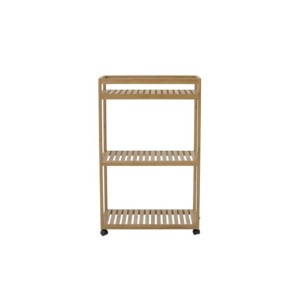 Mesa Auxiliar con Ruedas ADEN, Bambú Natural - Bloomingville; 82054656