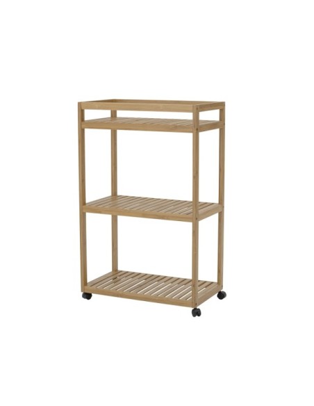 Mesa Auxiliar con Ruedas ADEN, Bambú Natural - Bloomingville