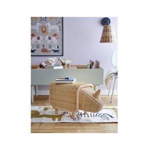 Taburete Infantil SOFFE, Ratán Natural - Bloomingville; 82055533 2