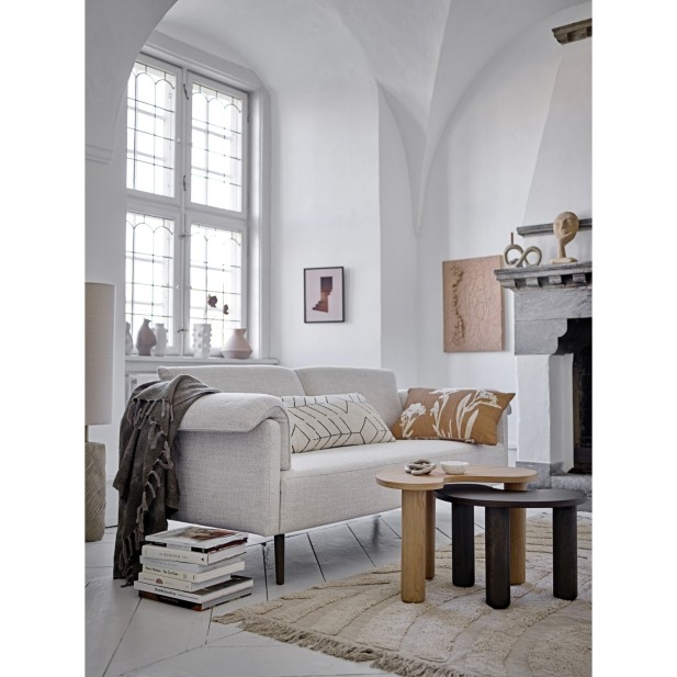 Sofá CHESHAM, Textil Blanco / Madera...