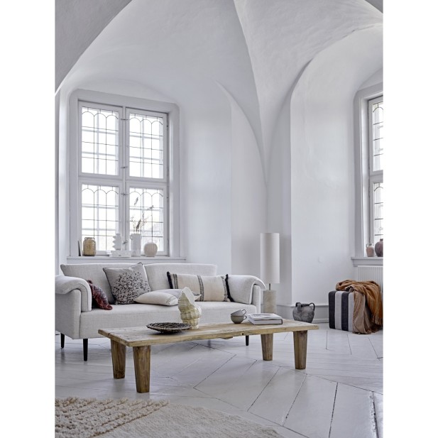 Sofá CHESHAM, Textil Blanco / Madera...