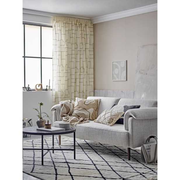 Sofá CHESHAM, Textil Blanco / Madera...