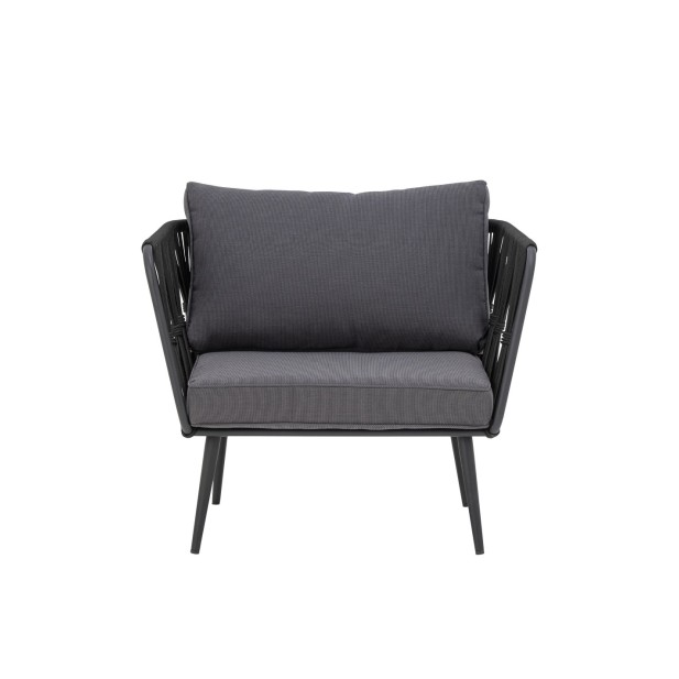 Pavone Lounge Chair, Black, Metal - Bloomingville