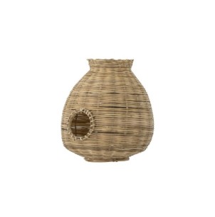 Farol OTTINE Ø25x26 cm, Bambú Nat / Cristal - Bloomingville; 82064335 2