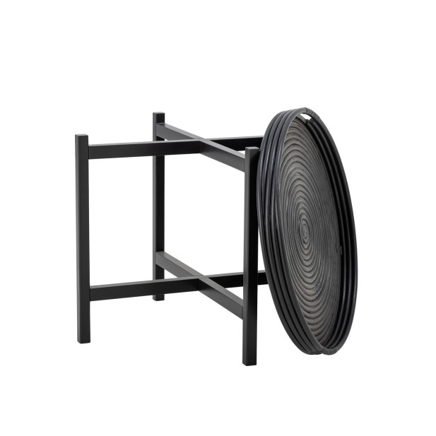 Mesa Auxiliar MILLI, Ratán Negro -...