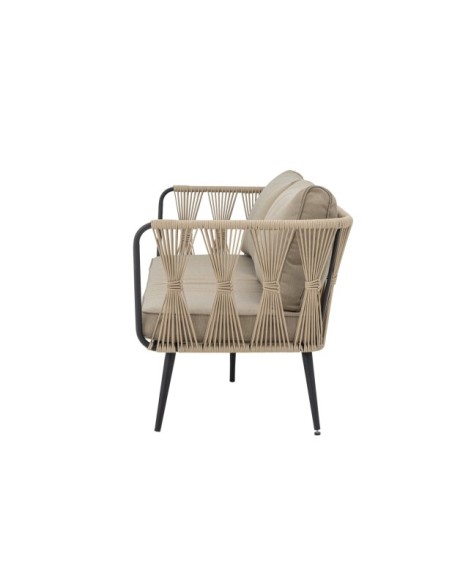 Sofá Exterior PAVONE, Metal / Cuerda / Beige - Bloomingville