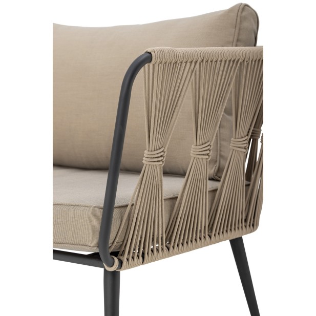 Sofá Exterior PAVONE, Metal / Cuerda...