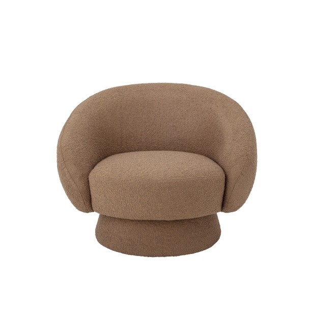 Ted Lounge Chair, Brown, Polyester - Bloomingville