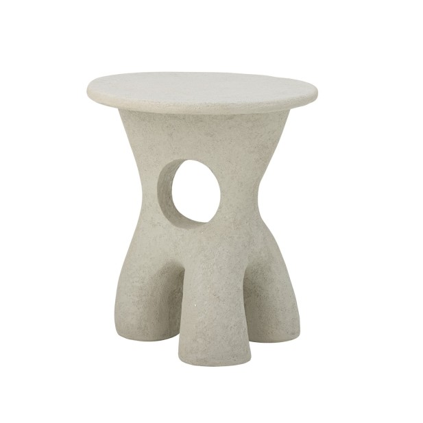 Amiee Side Table, White, Polyresin - Bloomingville